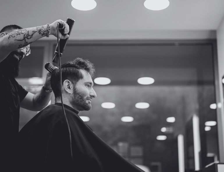 Brushed Forward Short Hair with Drop Fade – Clean, Modern, and Easy to Wear